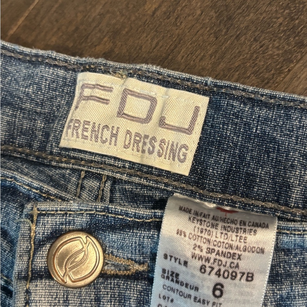 FDJ French Dressing Contour Easy Fit Jeans Blue Womens Size 6 Y2K - Picture 3 of 8